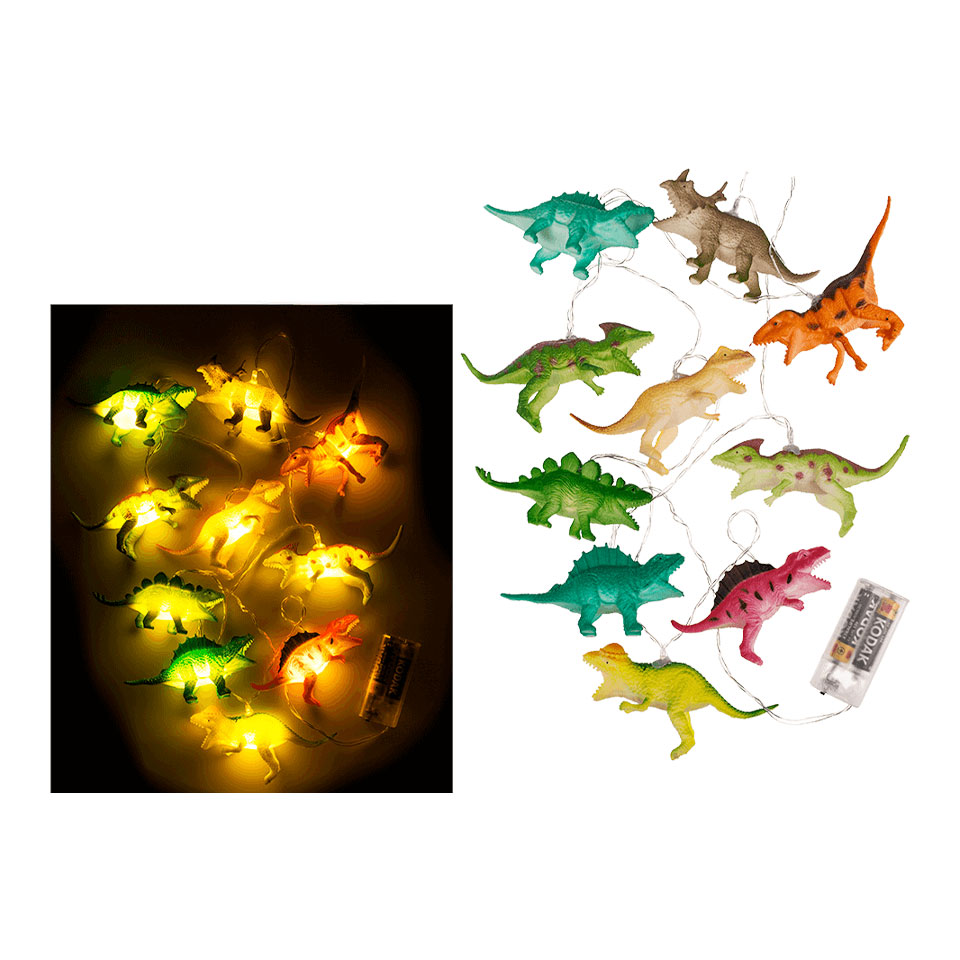 Φωτάκια με 10 LED, Δεινόσαυρος, L: 1, 70 m, για 2 mignon μπαταρίες (AA)