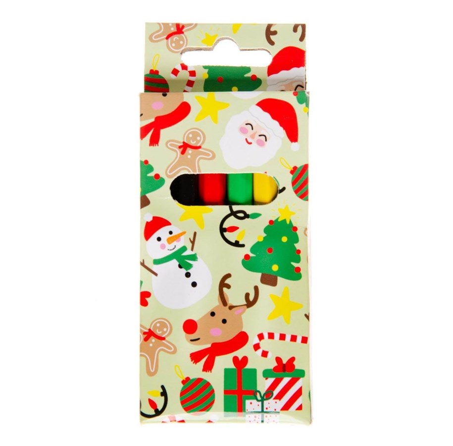 Χριστουγγενιάτικα πολύχρωμα μολύβια 6 τεμ. 9X4.5X1εκ