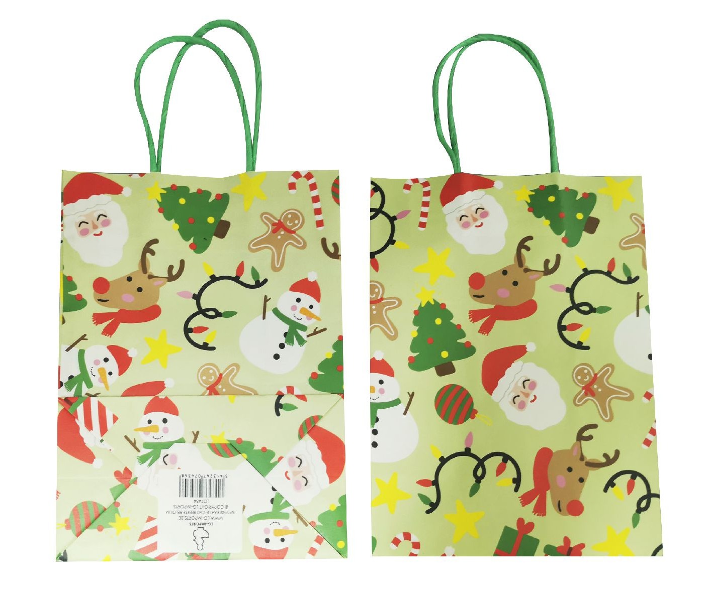 Χριστουγεννιάτικη Χάρτινη Σακούλα δώρου display/12 τεμ. 16X22X9cm