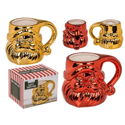 Κούπα Άγιος Βασίλη, 10 x 12 cm dolomite 380ml σε 2 χρώματα