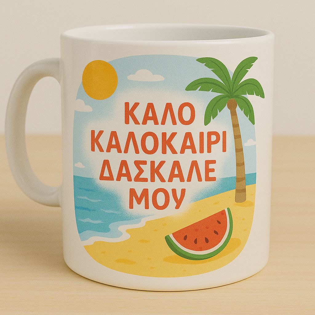 Κούπα 325ml  "Καλό καλοκαίρι Δάσκαλε μου"