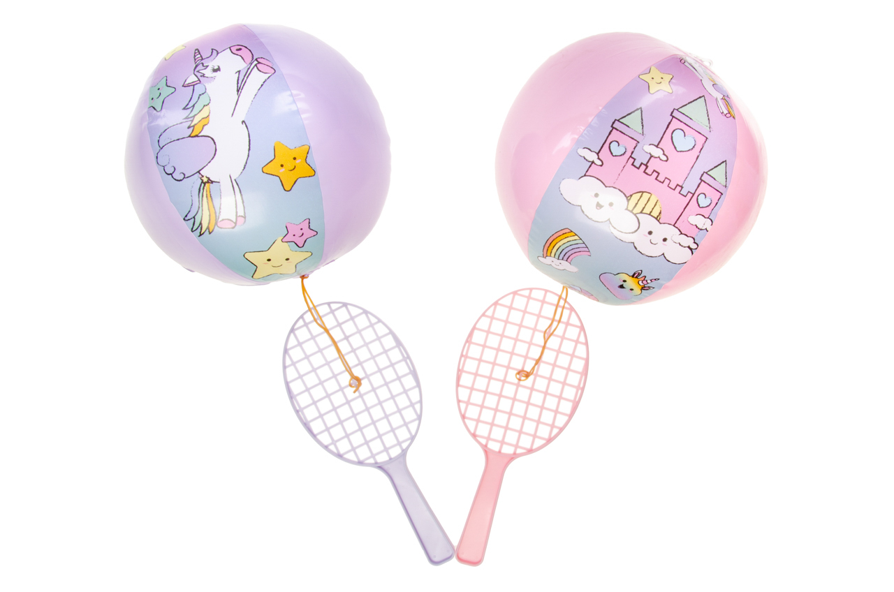 Ράκετα με Μπαλα φουσκωτή Μονοκερος  24Χ11 Εκ.