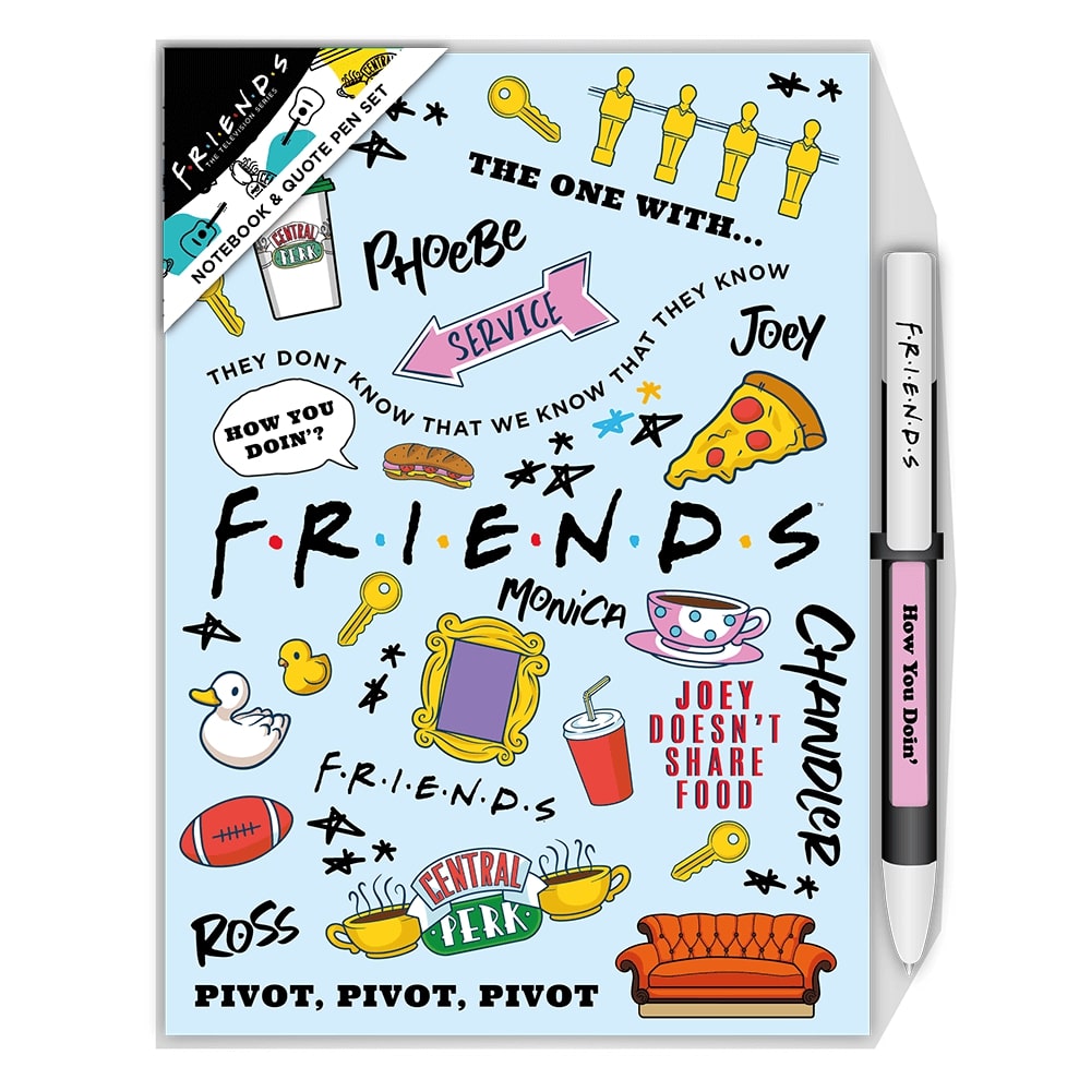 Friends Notebook and Quote Pen Set - Blue Icon