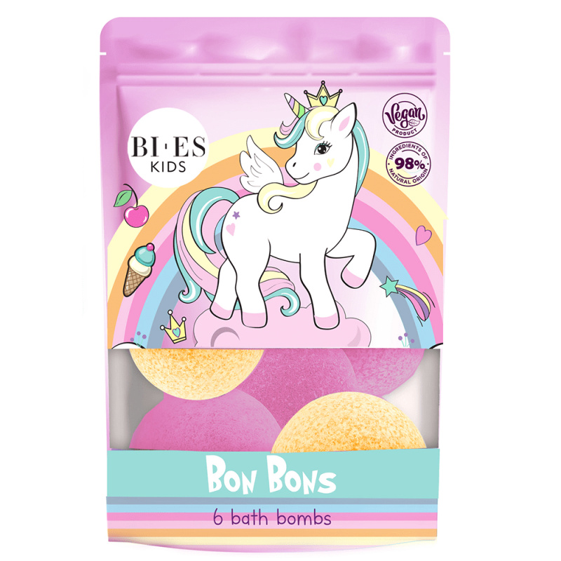 UNICORN Bath bomb Strawberry and mango 6*55g